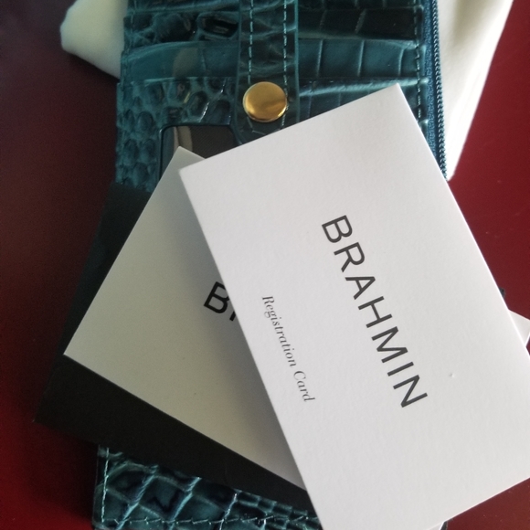 Brahmin Blue Bottle Ombre Lorelei & Credit Card Wallet - Picture 7 of 13